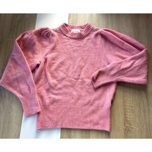H&M Women's Puff Sleeve Sweater Size Small Pink